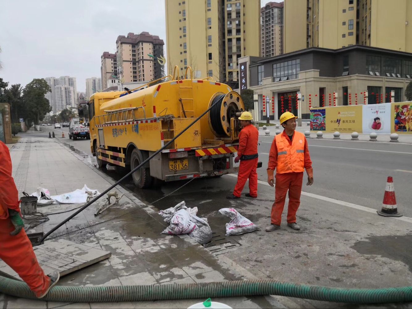 崖州排污管道清淤-管道清洗